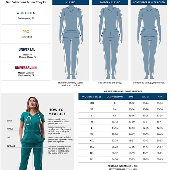 Adar Pro Movement Booster Scrub Set - Sweetheart V-Neck Top & Yoga Jogger Pants - Picture 6 of 9